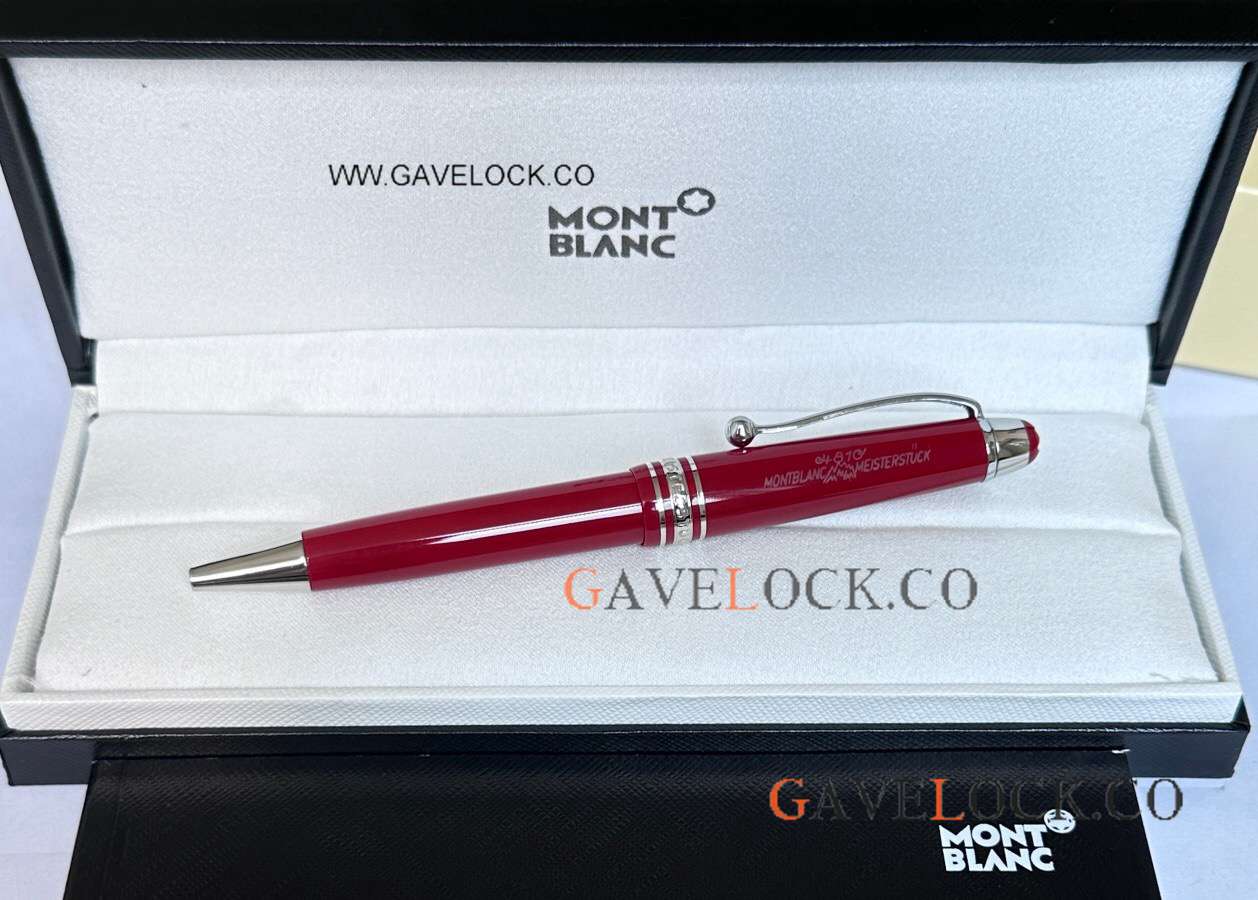 AAA Grade Fake Montblanc 100 Meisterstuck Classique Red-Silver Ballpoint Midsize